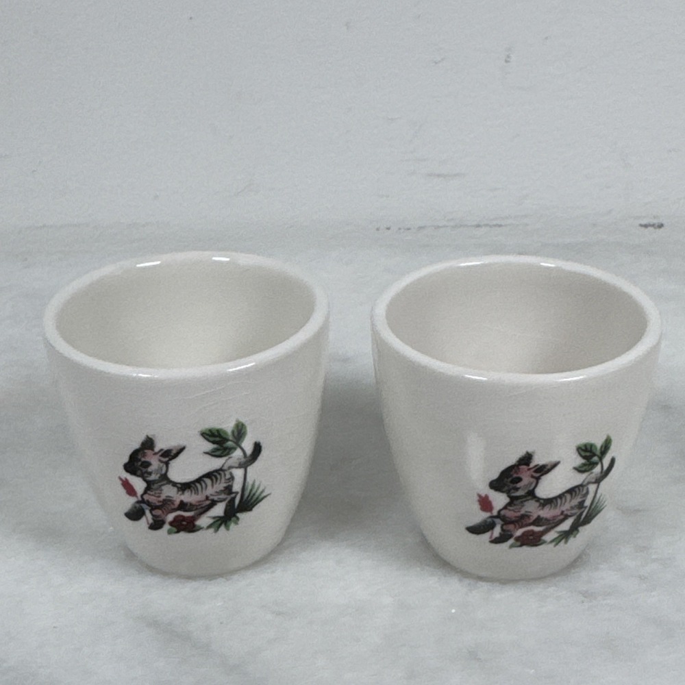 Arklow Ireland Ceramic Egg Cup Shot Glass Vintage Set Of 2